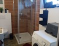 Monteurzimmer: Bad mit Waschmaschine - Ferienwohnung/Monteurwohnung auf dem Land 