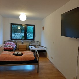 Monteurzimmer: Schlafraum mit Einzelbetten - Ferienwohnung/Monteurwohnung auf dem Land 