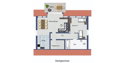 Monteurwohnung - PLZ 42697 (Deutschland) - Grundriss Appartment - Gästehaus Fassbender