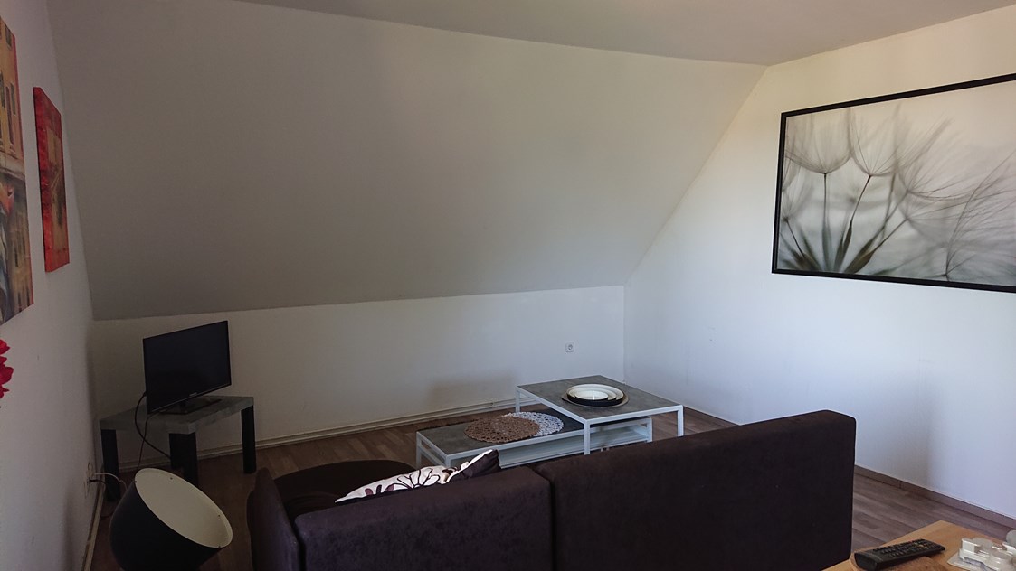 Monteurzimmer: Wohnbereich - voll möblierte Wohnung für bis zu 6 Personen im Herzen von Schwaan