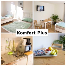 Monteurzimmer: Komfort Plus Doppelzimmer für 2-3 Personen (Beispielfoto eines unserer Zimmer) - ✔ City Apartments Bielefeld
