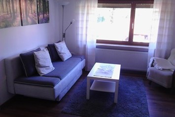 Monteurzimmer: Wohnzimmer mit Schlafcouch  - FeWo Gleiss Rieneck