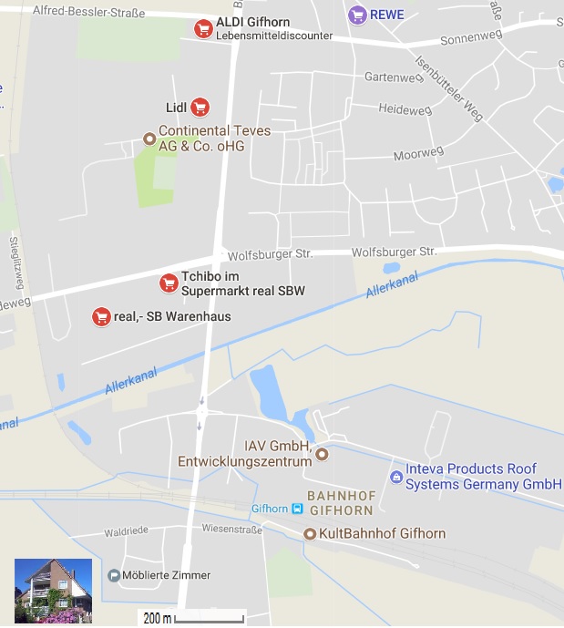 Monteurzimmer: Einkaufmöglichkeiten in der Nähe - Monteurunterkunft Wentges